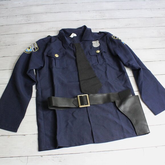 Cosplay Halloween Costume Boy's Size L 12-14 Police Officer Uniform Set - Picture 8 of 10